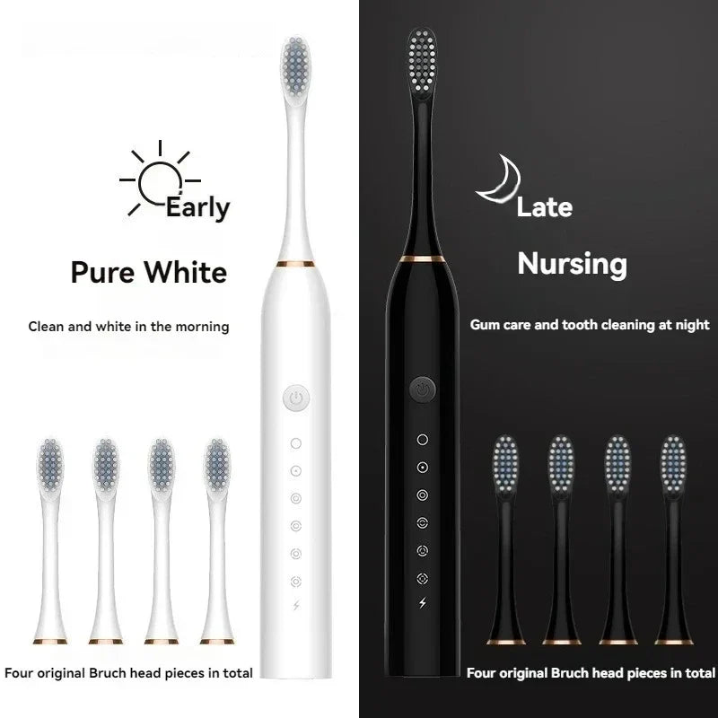 Electric Ultrasonic Toothbrush USB Charging Waterproof Adult