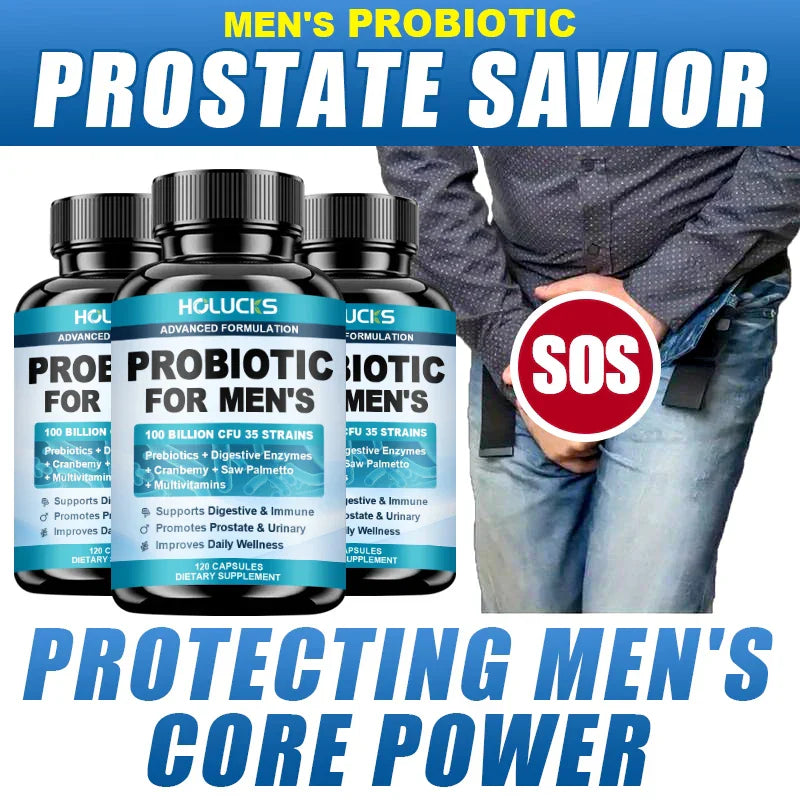 Probiotics Capsules for Men - Gut Health & Vitality Support