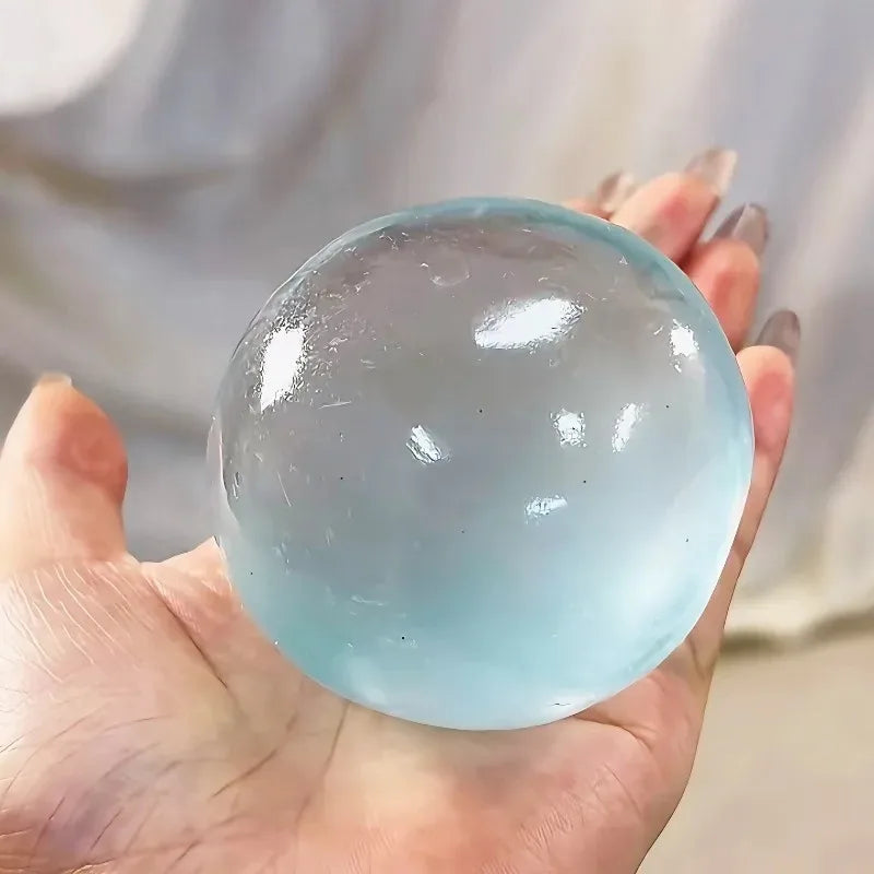 Blue Maltose Mochi Fidget Toy Soft Transparent Ball